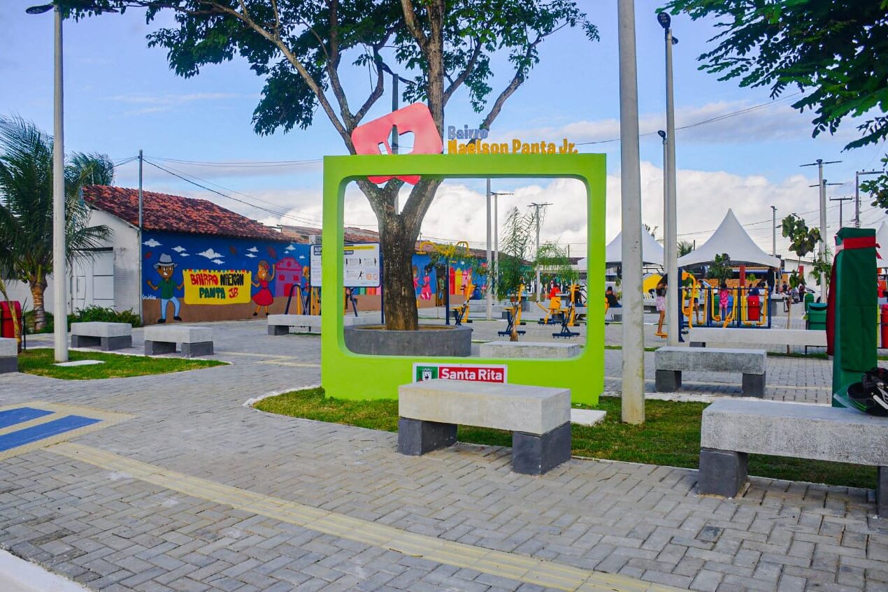 Santa Rita ganha mais uma praça com academia de saúde e muitas opções de lazer