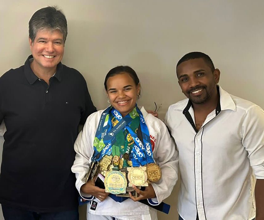 Campeã Sul-Americana de jiu-jitsu agradece apoio de Ruy após conquista de títulos continentais