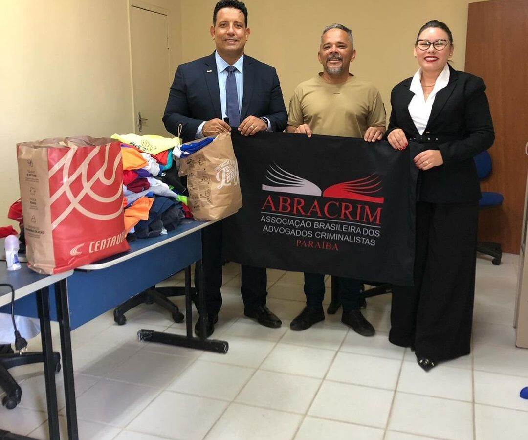 ABRACRIM/PB promove doação de camisas e incentiva ressocialização na Penitenciária Desembargador Flóscolo da Nóbrega