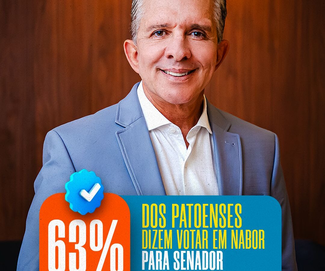 63% dos patoenses dizem votar em Nabor para senador, aponta pesquisa INPPE