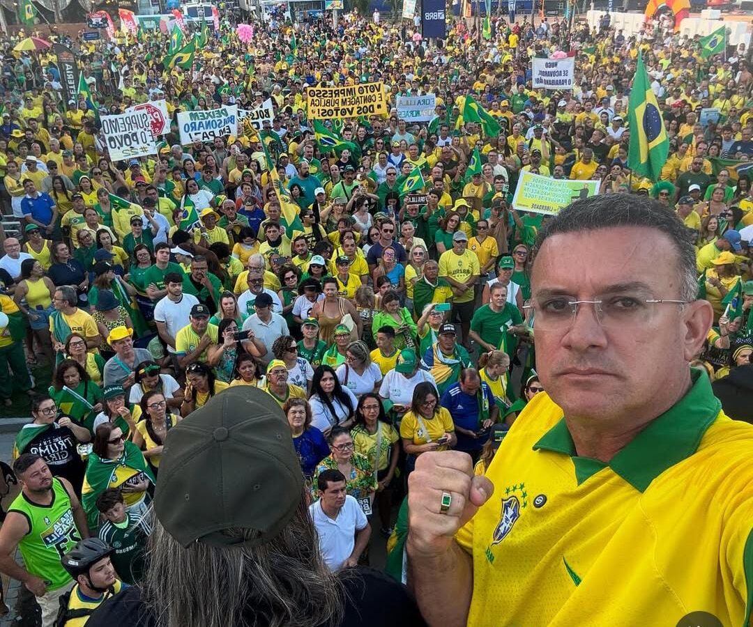 Sargento Neto celebra sucesso de manifestação que pediu ‘Fora Lula’ e ‘Fora Moraes’, na capital