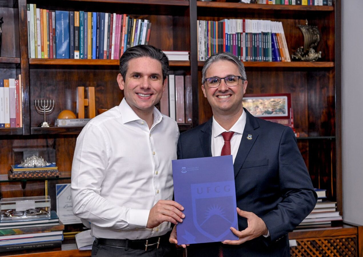 Hugo Motta recebe reitor da UFCG e reforça apoio à expansão da universidade no Semiárido paraibano