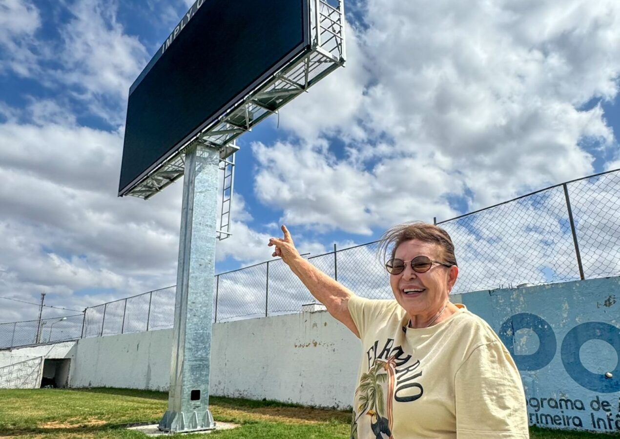 Trabalho de Francisca Motta garante instalação do sonhado placar eletrônico no Estádio José Cavalcanti