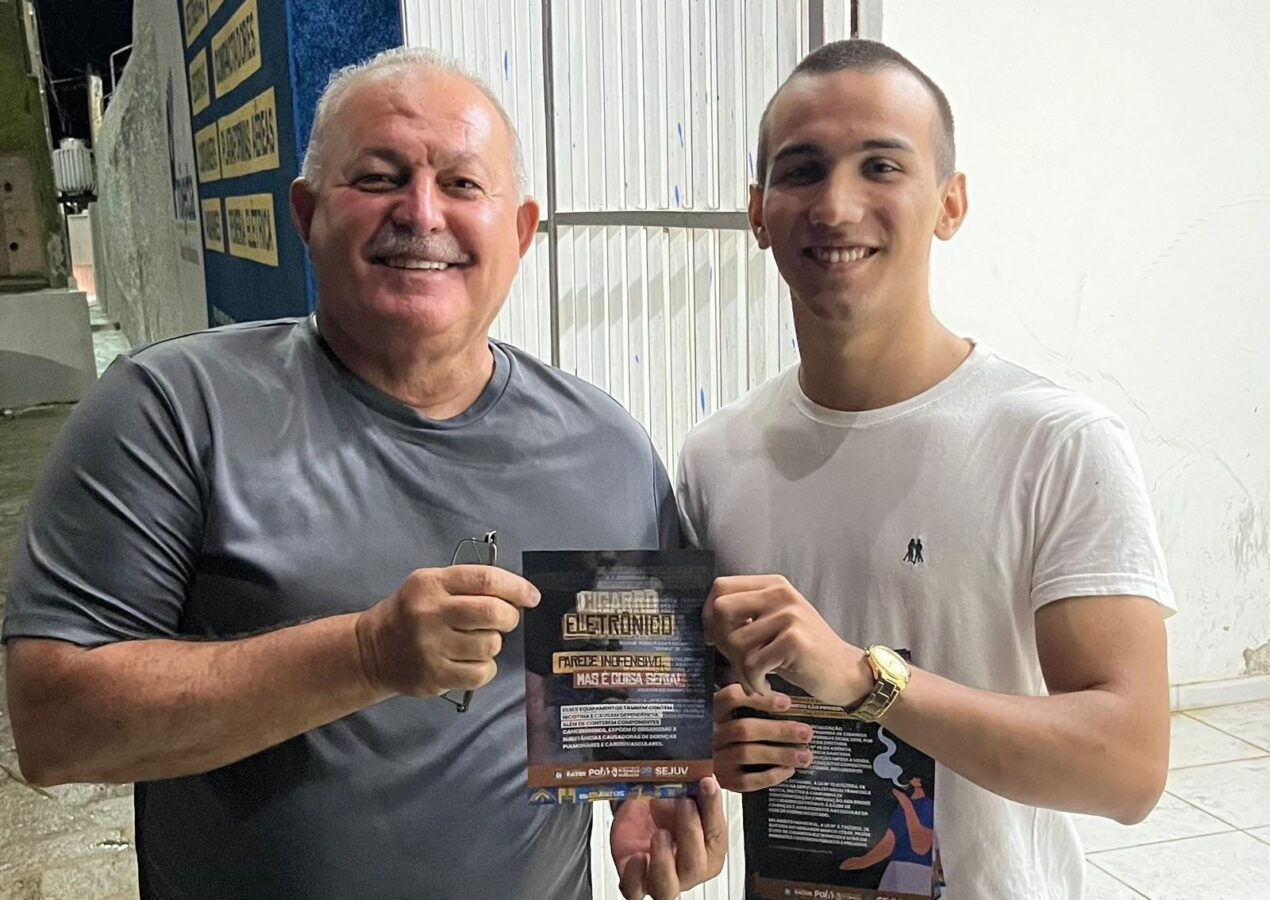 Secretaria de Juventude de Patos realiza ação de conscientização sobre riscos do cigarro eletrônico no Estádio José Cavalcanti