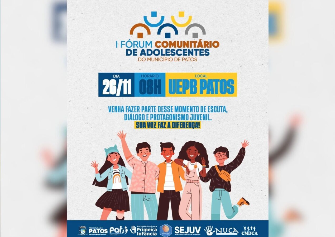 Patos realiza I Fórum Comunitário de Adolescentes com foco em escuta, participação e protagonismo juvenil