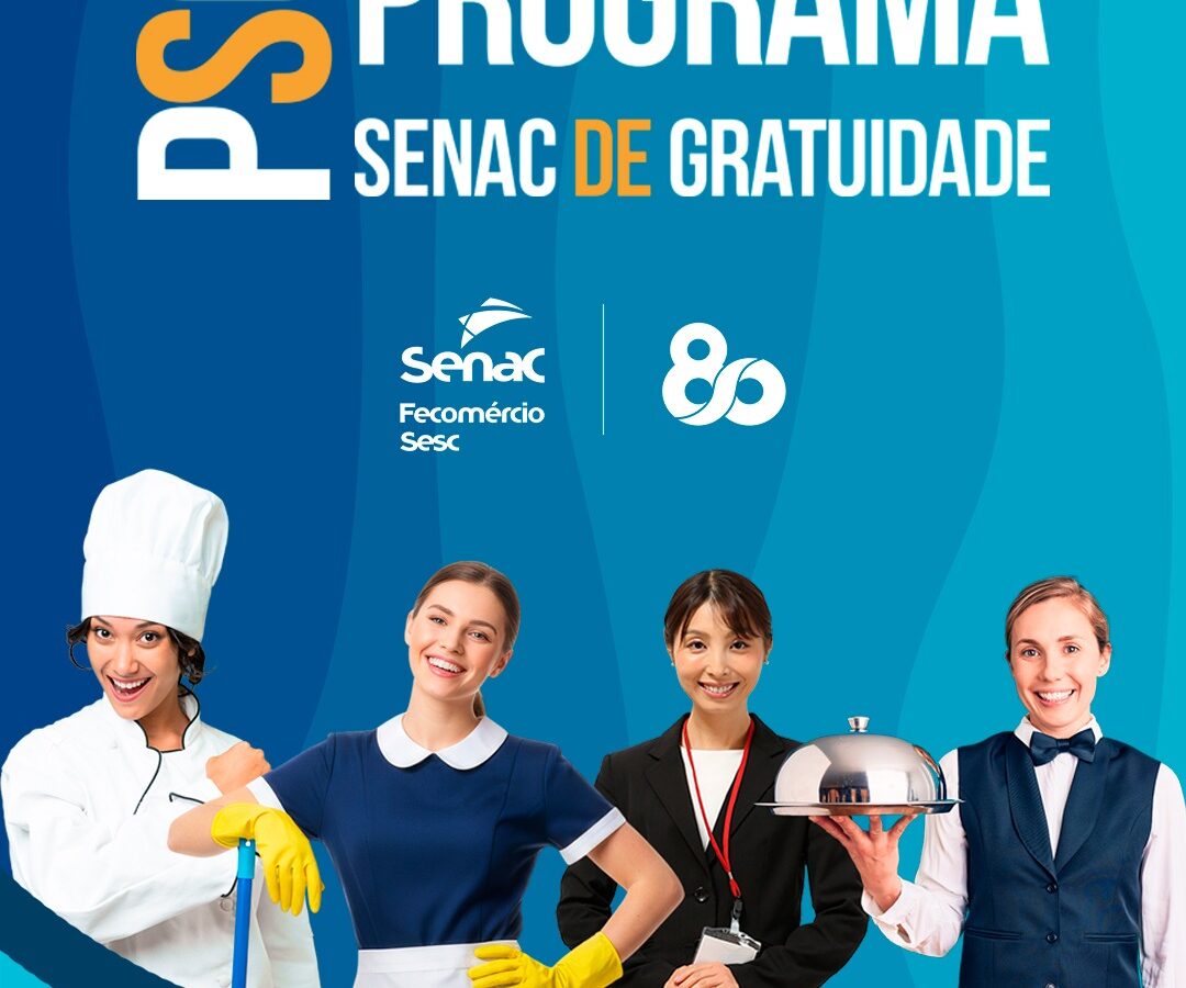 Senac abre vagas para cursos gratuitos em Gastronomia, Hotelaria e Turismo em João Pessoa