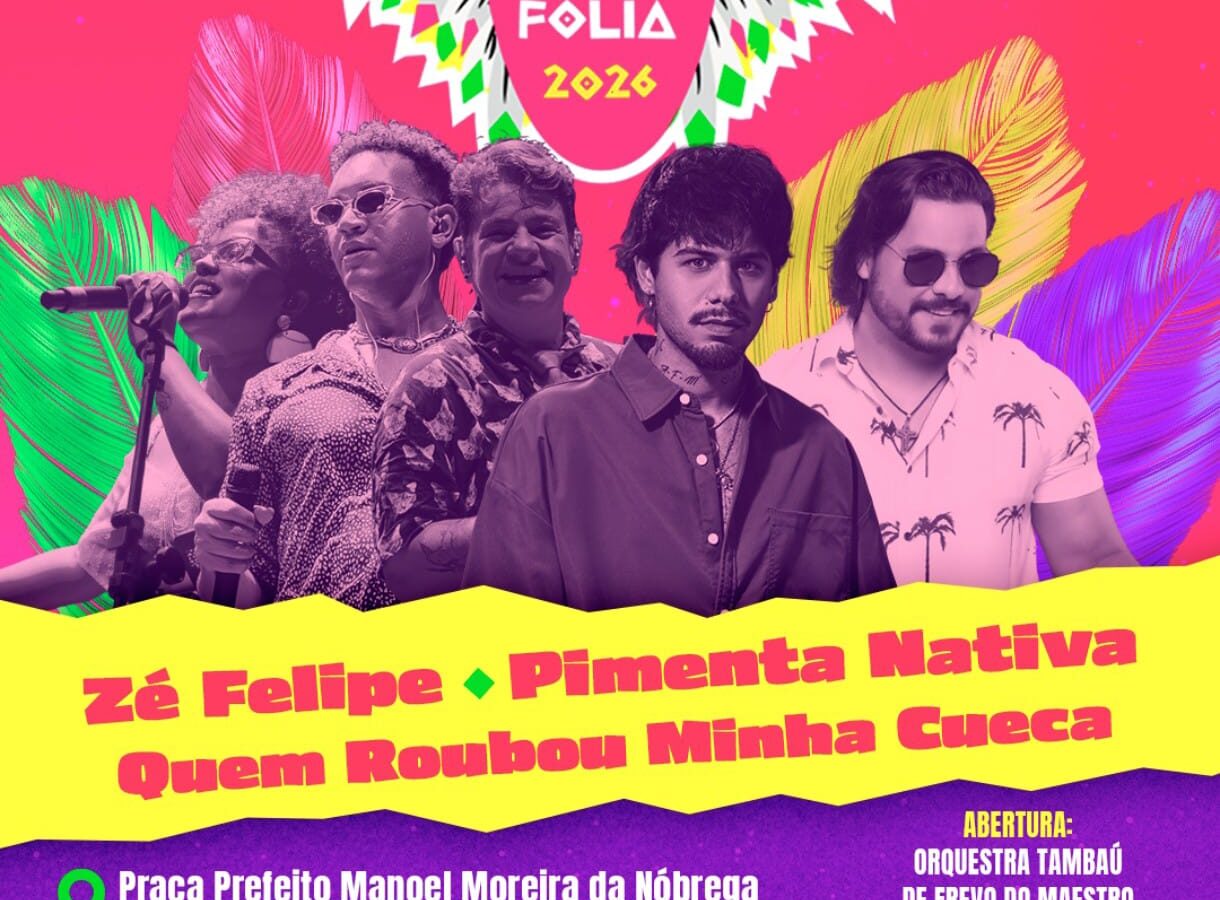 Tambiá Folia celebra 27 anos ao som de Zé Felipe, Pimenta Nativa, Quem Roubou Minha Cueca e Orquestra Tambaú de Frevo