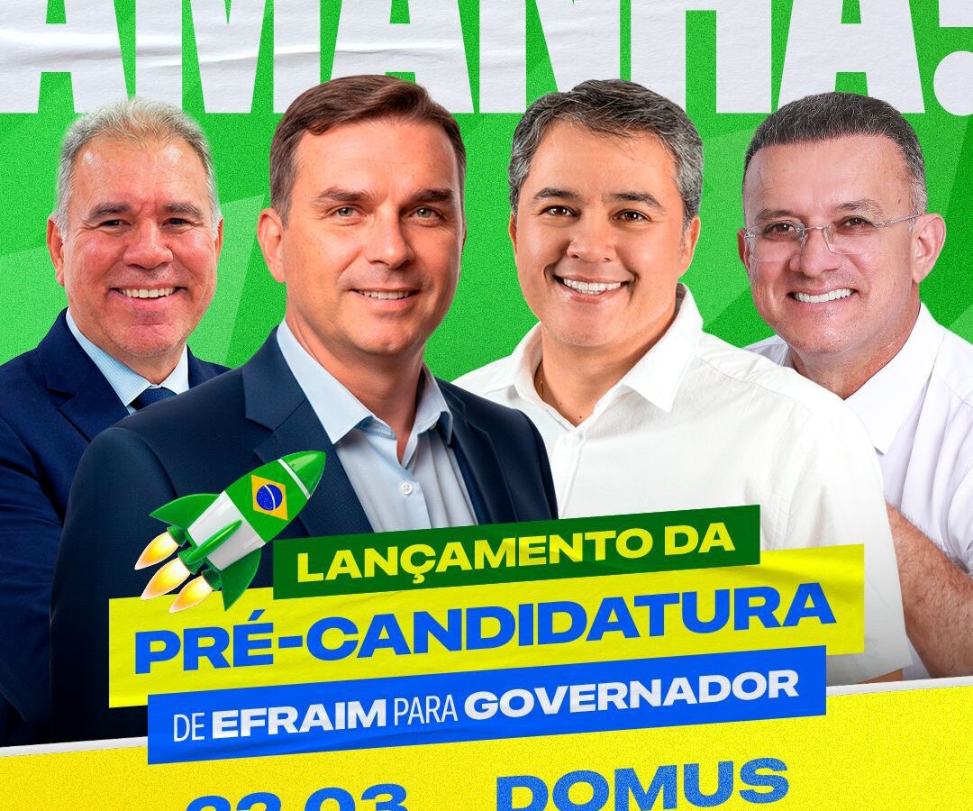 Com presença de Flávio Bolsonaro, Sargento Neto destaca força da direita em lançamento de Efraim Filho na Paraíba