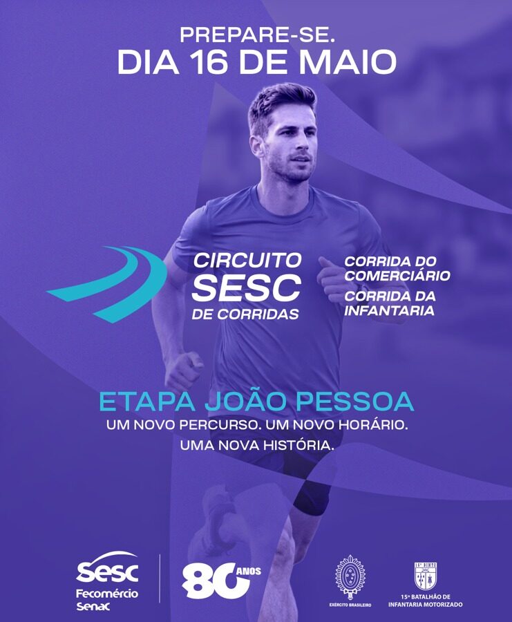 Sesc realiza edição 2026 do Circuito de Corridas – Etapa João Pessoa com novidades no local, percurso e modalidades