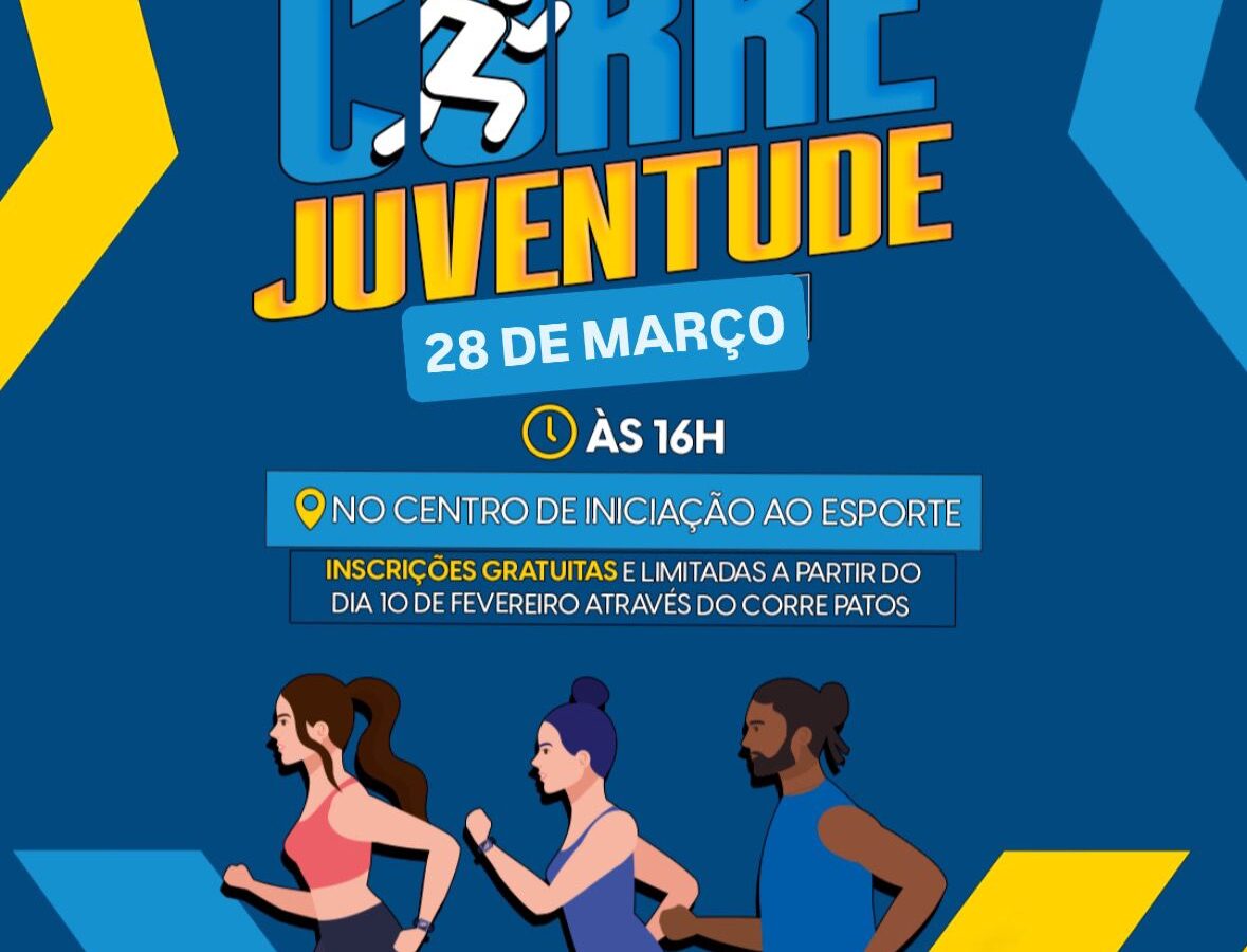 Corre Juventude vai movimentar Patos e incentivar prática esportiva entre jovens