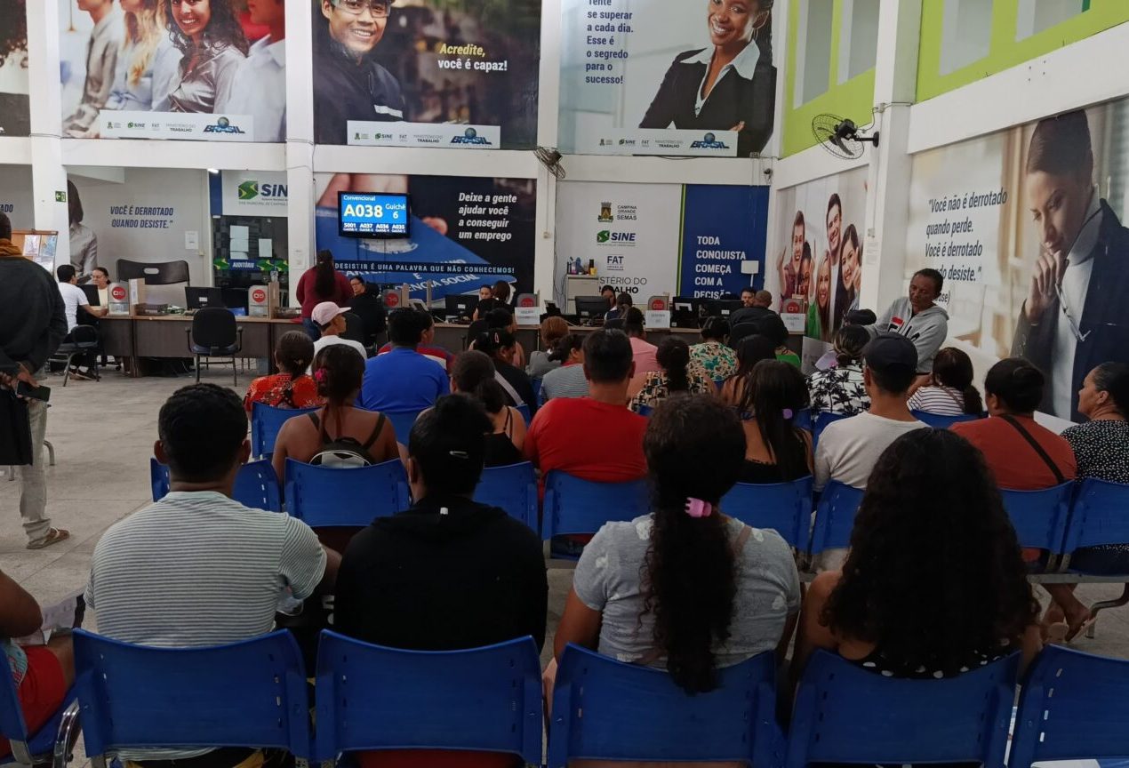 Campina Grande oferece 964 vagas de emprego, nesta semana, conforme sistema de cadastro do Sine Municipal