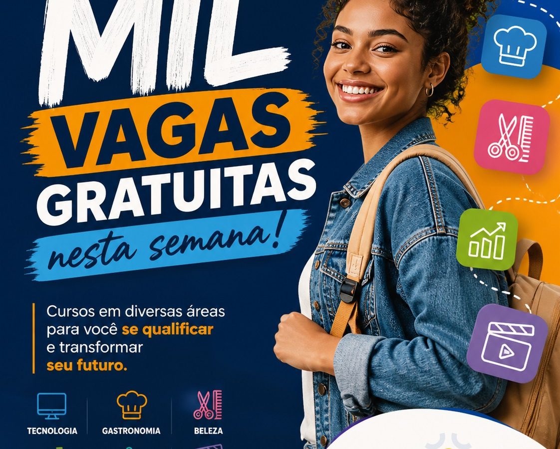 Senac Paraíba oferta mais de mil vagas gratuitas em cursos profissionalizantes durante ações da Semana S