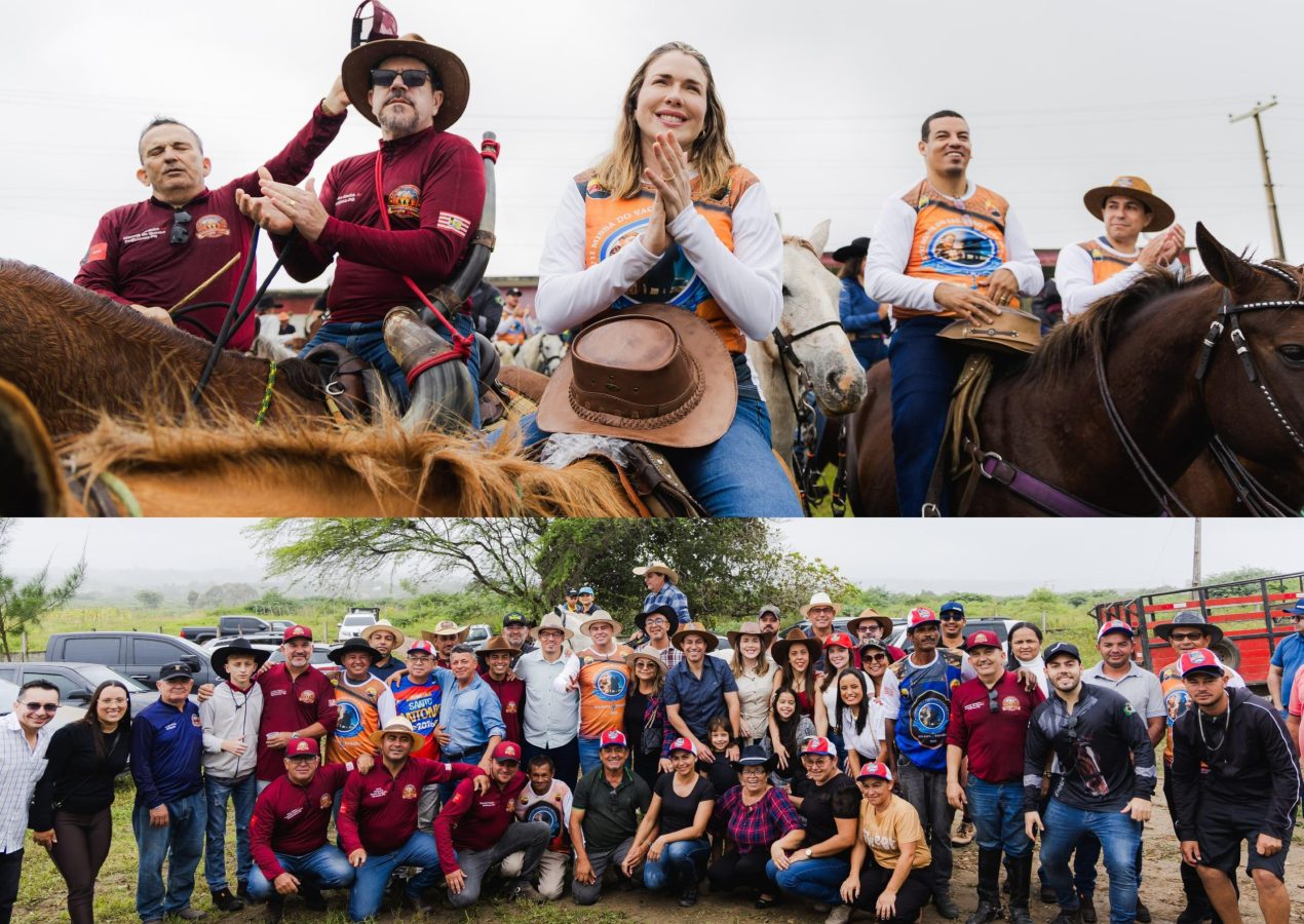 Ao lado do prefeito Jucian Jad, Olívia Motta participa da Missa do Vaqueiro e Cavalgada em Solânea