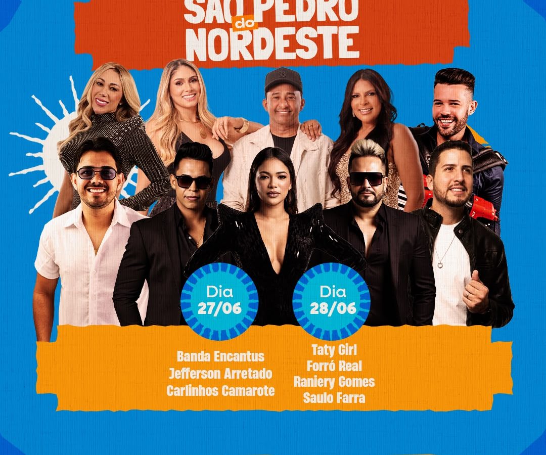 São Pedro do Nordeste em Guarabira terá Taty Girl, Raniery Gomes e Banda Encantu