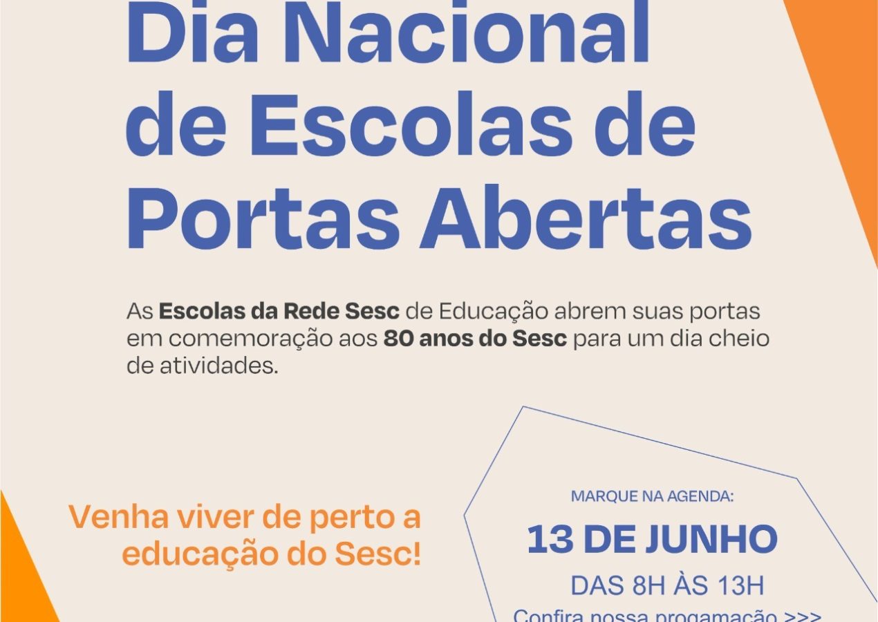 Dia Nacional de Escolas de Portas Abertas mobiliza unidades da Rede Sesc de Educação na Paraíba