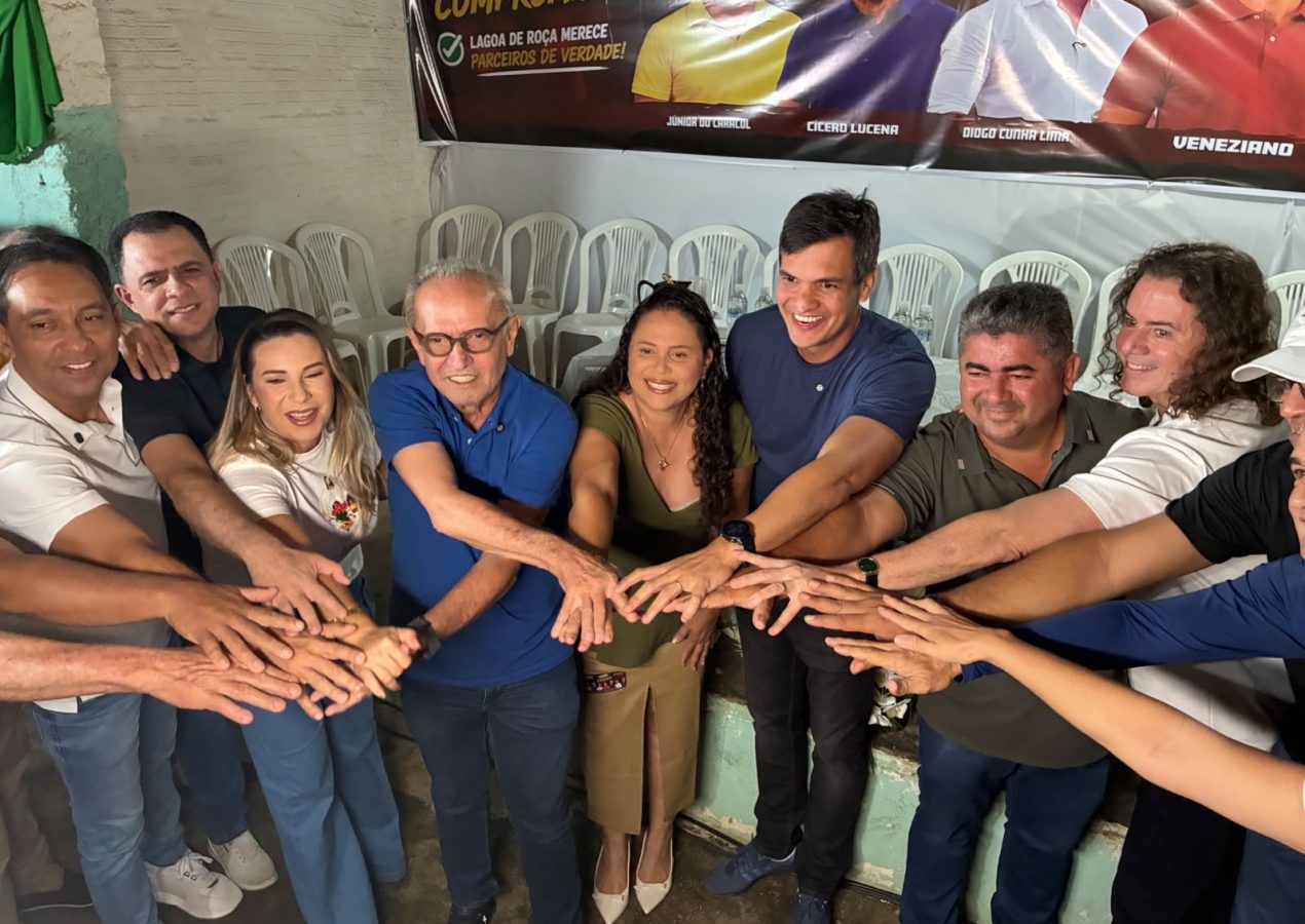 Em ato com presença de Veneziano, prefeito de Lagoa de Roça Júnior do Caracol anuncia apoio a Cícero para governador