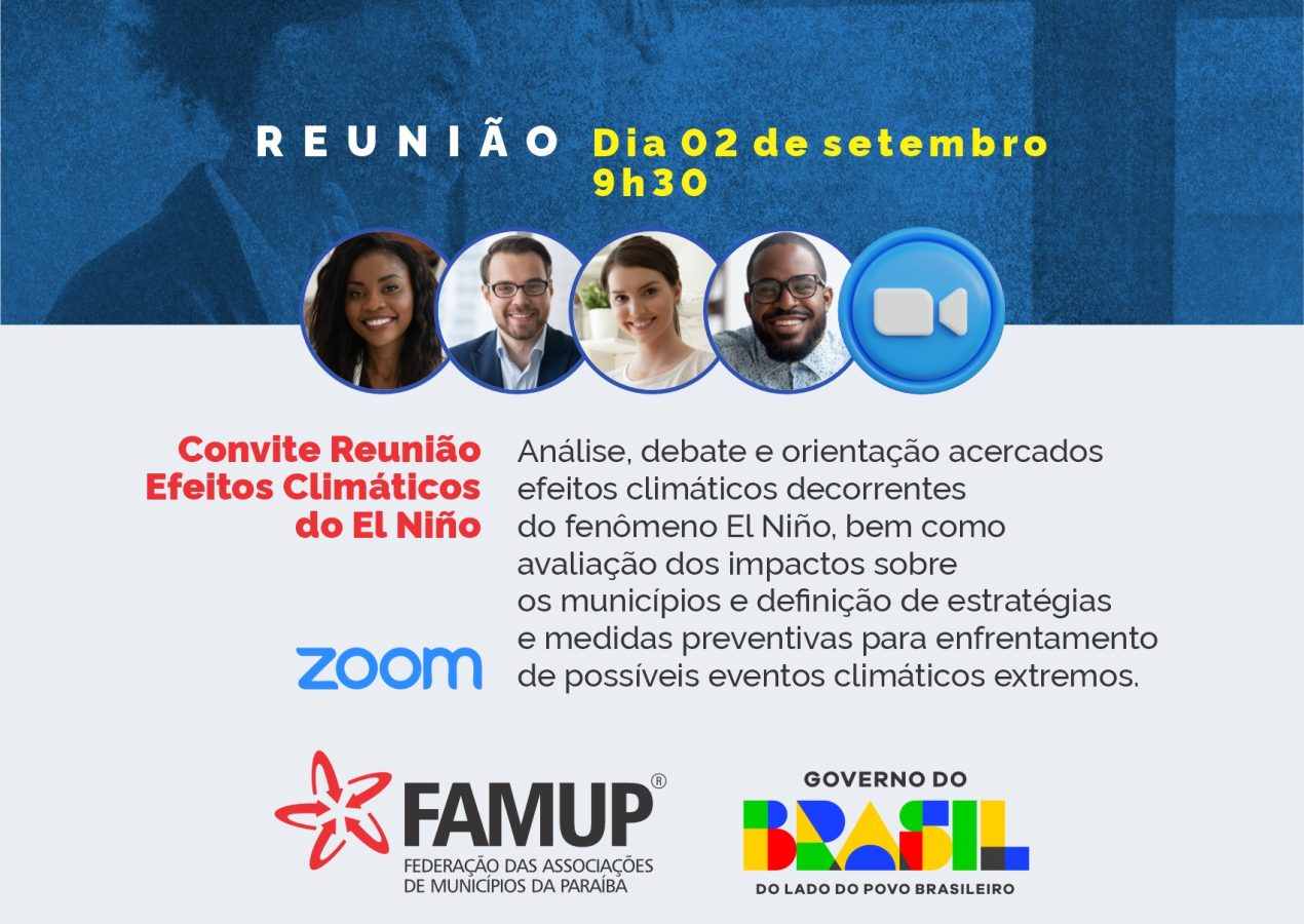 Famup e Governo Federal convidam prefeitos para reunião virtual sobre os efeitos do El Niño e os desafios para a gestão municipal