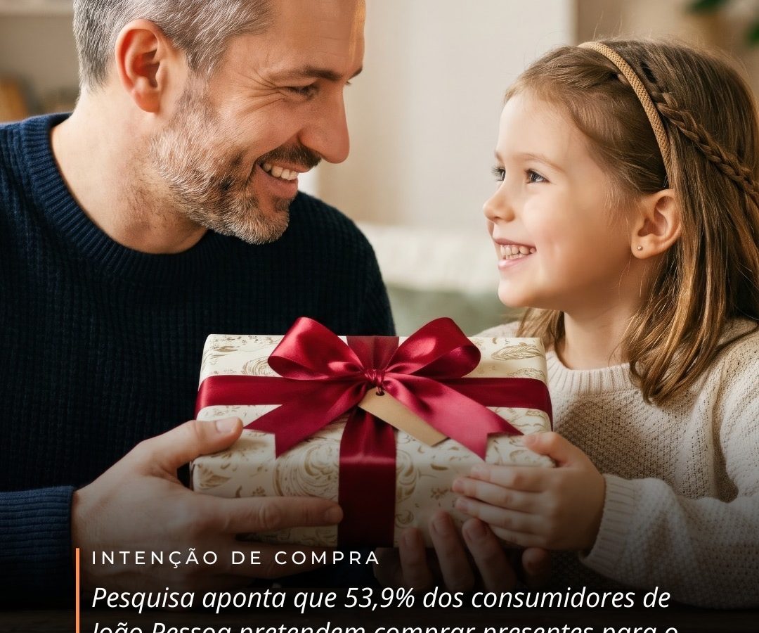 Pesquisa aponta que 53,9% dos consumidores de João Pessoa pretendem comprar presentes para o Dia dos Pais
